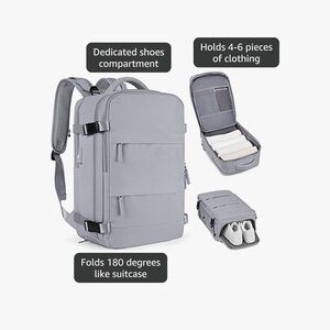 Grey Travel Backpack